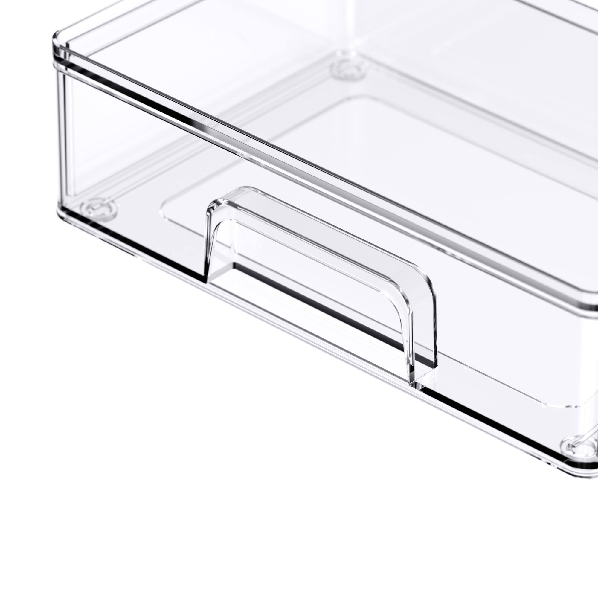 4 Pack: Small Clear Stacking Plastic Drawer by Simply Tidy®